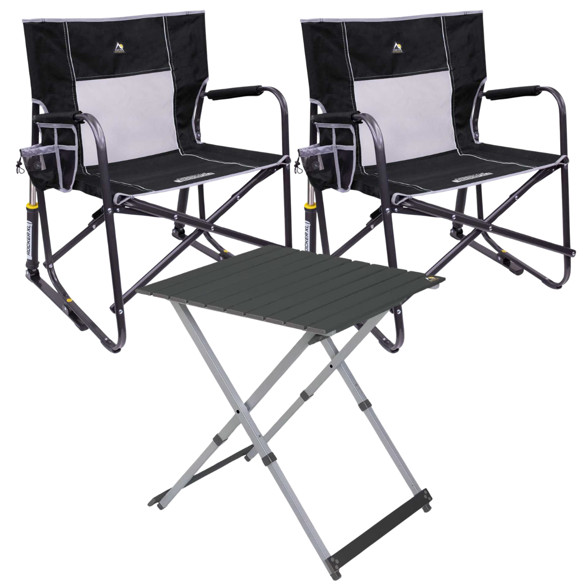 Set GCI Tisch Camp Table 25 & 2 Schaukelstühle Freestyle Rocker XL Black Set GCI Tisch Camp Table 25 - 2 Schaukelstuehle Freestyle Rocker XL Black - 47010 39226