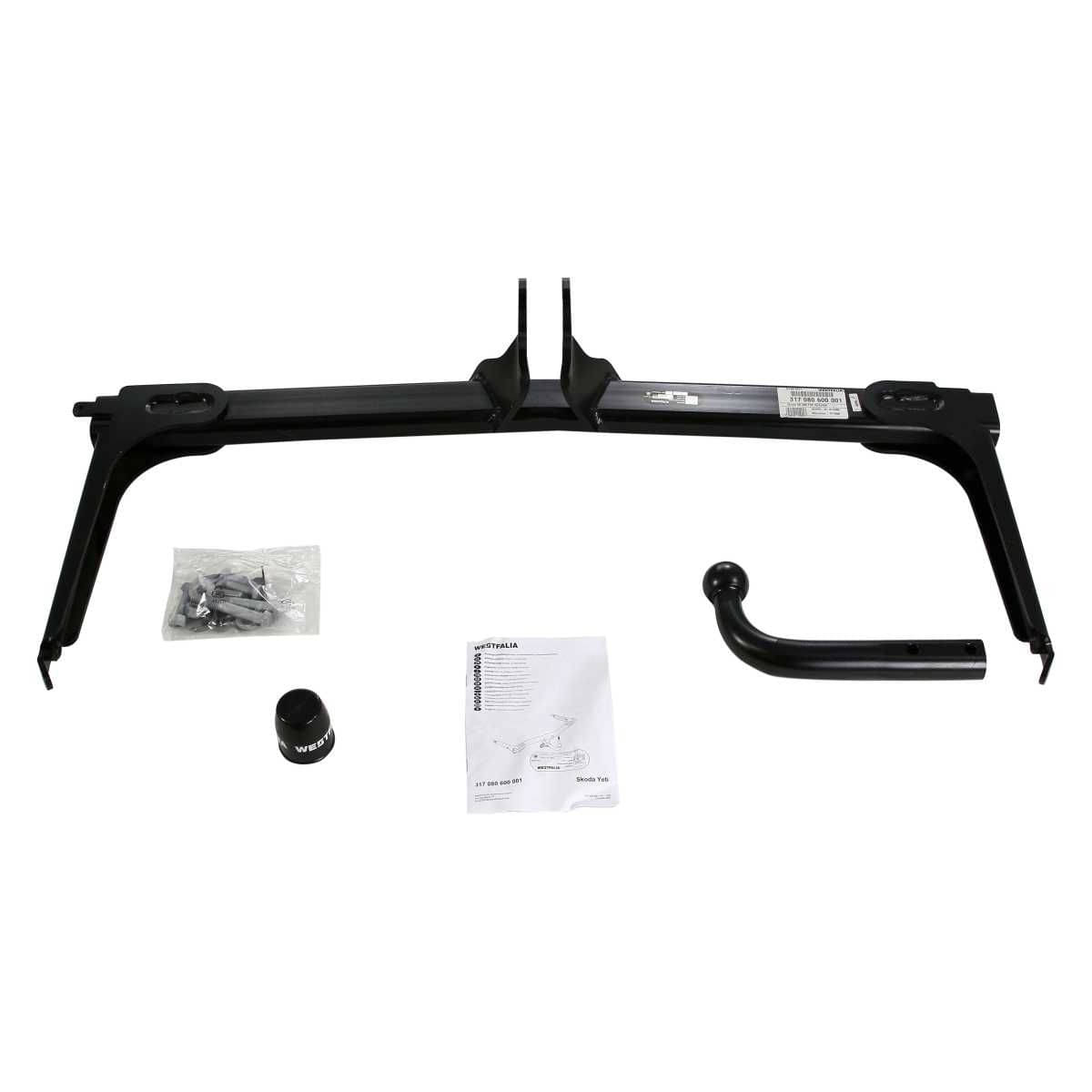 Westfalia Starre Anhaengerkupplung fuer Skoda Yeti -BJ 08-2009-12-2017- - im Set mit 13-pol. fahrzeugspezifischem Elektrosatz - 317080900113
