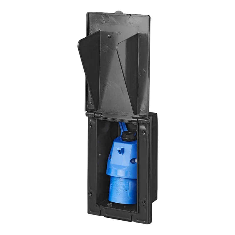 ProPlus CEE-Einspeisestecker Einbau rechteckig 160 x 100 mm Schwarz - 373505BK