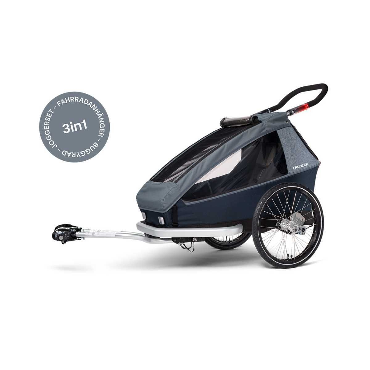 CROOZER Kinderfahrradanhaenger Kid Vaaya 1 3in1-Set Graphite Blue - 121600523