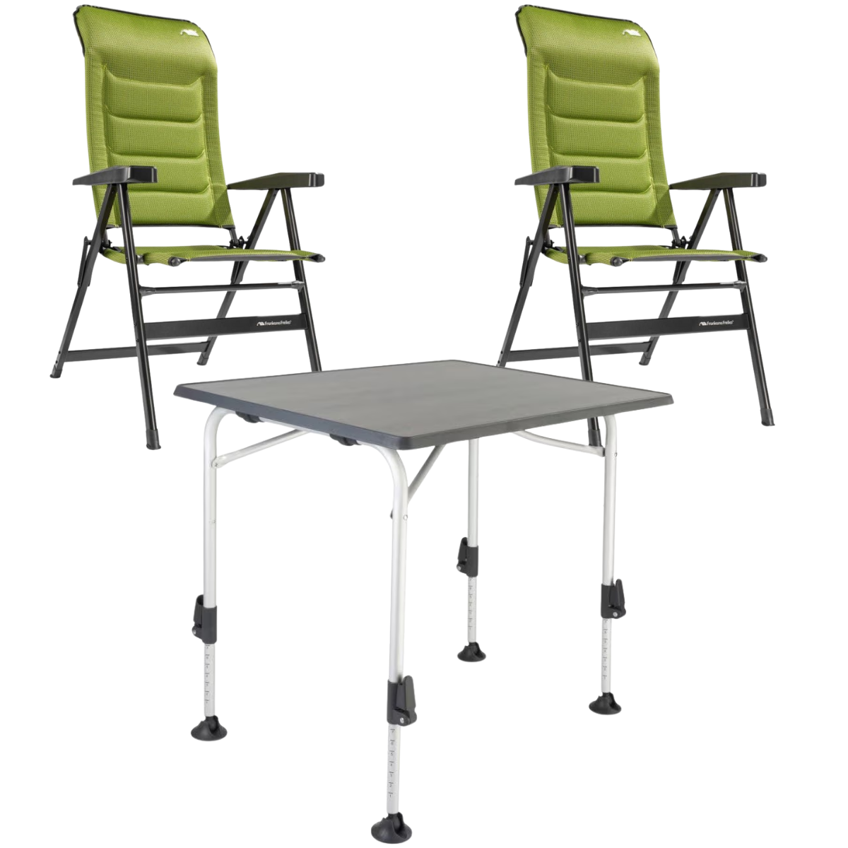 FF Kollektion Stuhl HighQ Basic Greenline 2er-Set & Tisch HighQ Blackline 80x60 cm FF Kollektion Stuhl HighQ Basic Greenline 2er-Set & Tisch HighQ Blackline 80x60 cm