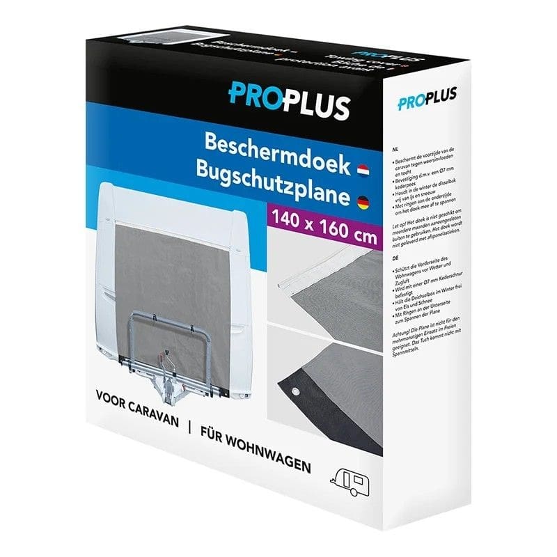 ProPlus Bugschutzplane fuer Wohnwagen 140 x 160 cm mit Keder Ø 7 mm 610292