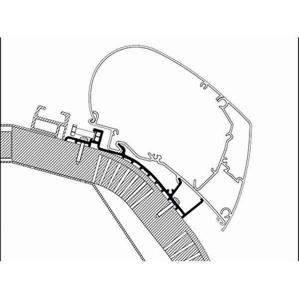 THULE Adapter Carthago C Line ab Modelljahr 2014 500 cm fuer Markise 6300 9200 307253