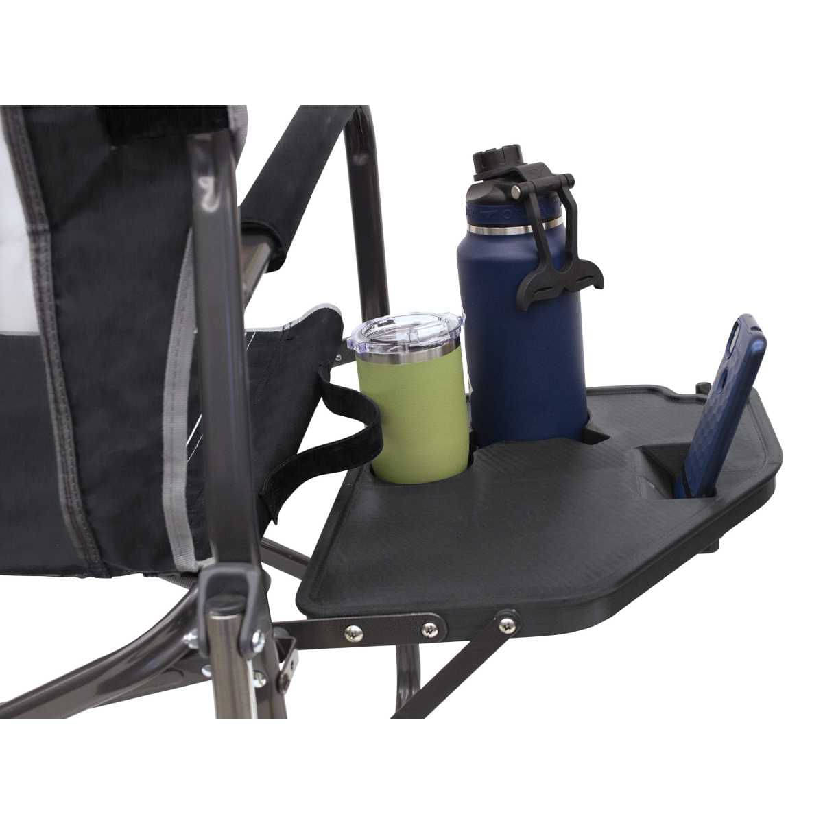 GCI faltbarer Schaukelstuhl Freestyle Rocker XL mit Seitentisch Black - 47110