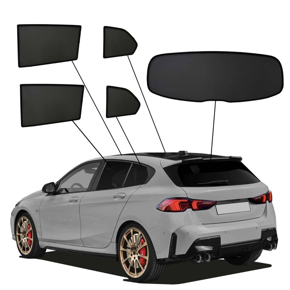WINDESA SunClip Sonnenschutz - Sichtschutz BMW 1er F70 ab Bj. 2024 Set AC - sun-10500ac