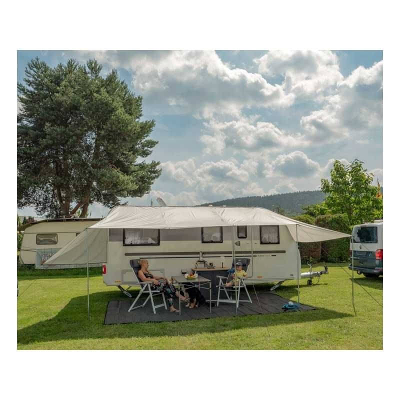 REIMO TENT Sonnenvordach COMO 450 x 240 cm hellgrau - 90025