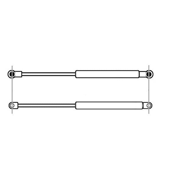 KAMEI Gasdruckfeder mit Kugelpfannenbefestigung 52598