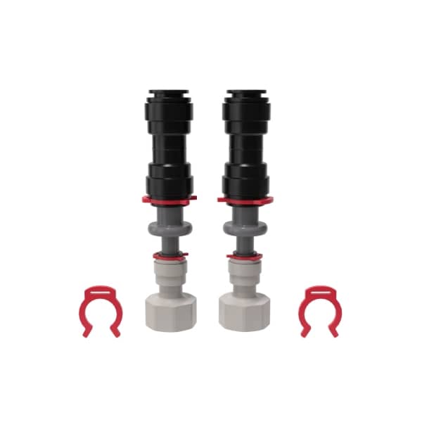 WM AQUATEC aansluitadapter 15 mm steksystemen voor drukmembraanpomp 12VDC, 2-stuks WM AQUATEC Anschlussadapter 15 mm Stecksysteme fuer Druckmembranpumpe 12VDC- 2er-Set - WAP15WH