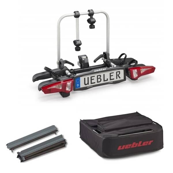 Set UEBLER F24 Fahrradtraeger 15950 2 Raeder faltbar inkl. Tasche und Auffahrschiene