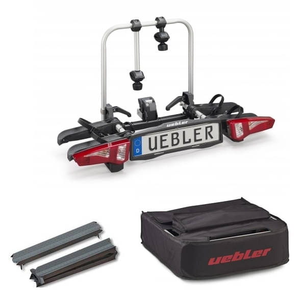 Set UEBLER F24 Fahrradtraeger 15950 2 Raeder faltbar inkl. Tasche und Auffahrschiene