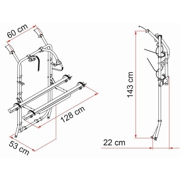 Fahrradtraeger FIAMMA Carry Bike Opel Vivaro Renault Trafic fuer 2 Fahrraeder