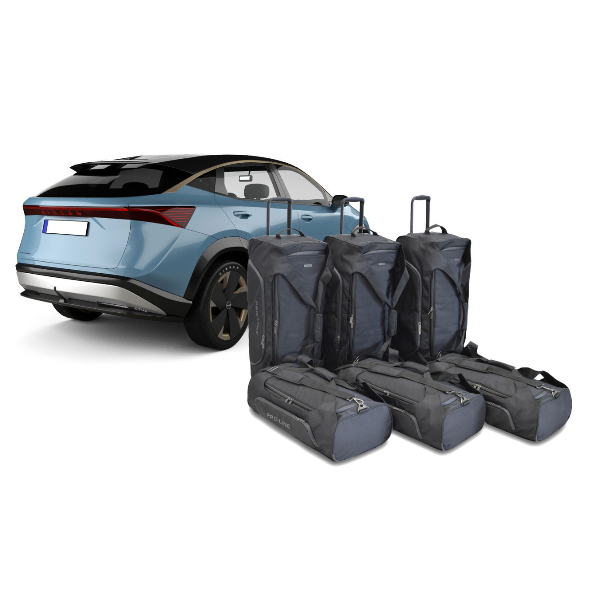 Car Bags Pro-Line N10801SP Nissan Ariya Bj- 22- heute Reisetaschen Set- Auf Ihr Auto massgeschneidert- Das Original