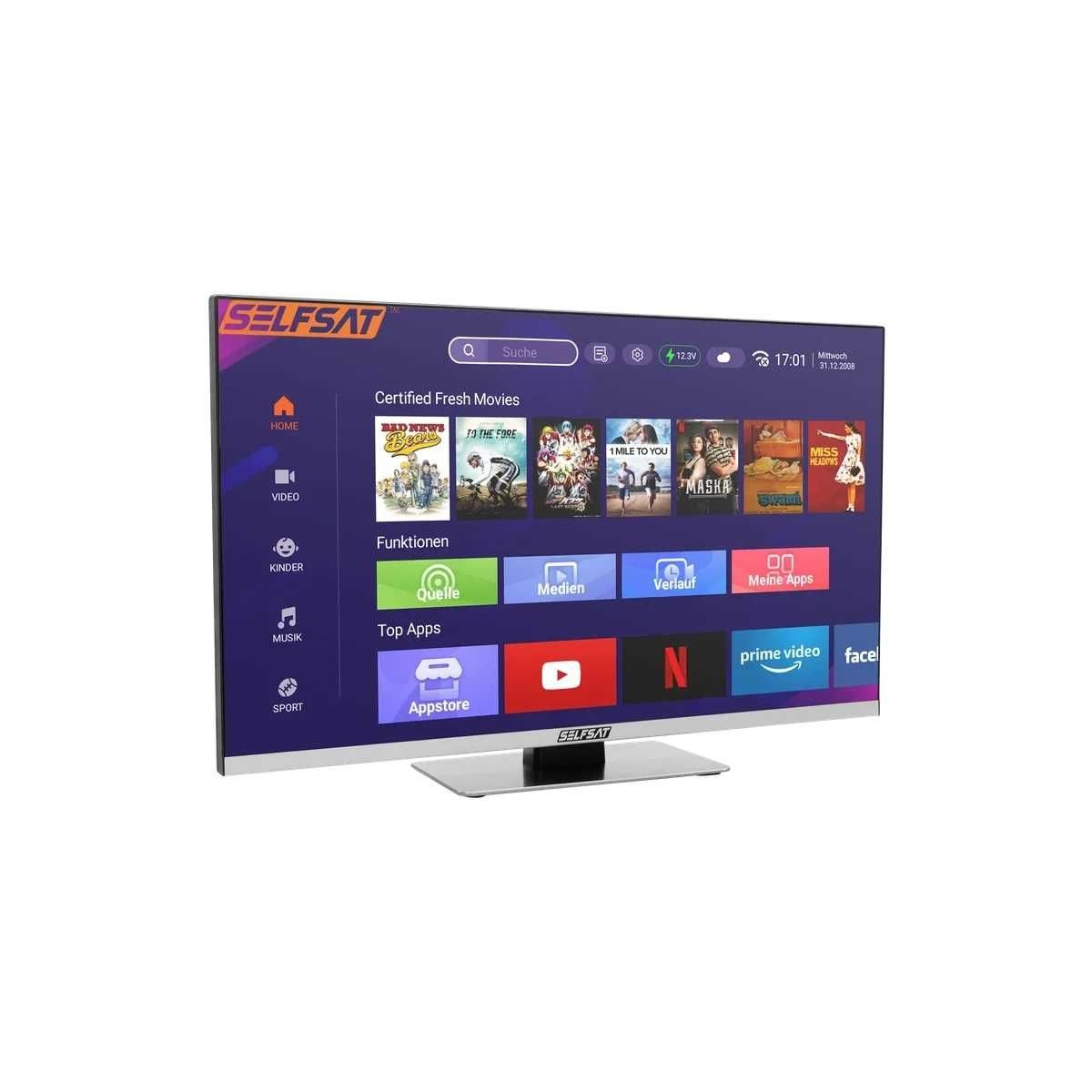 SELFSAT Camping-TV SMART LED TV 1260 24 Zoll - 13774