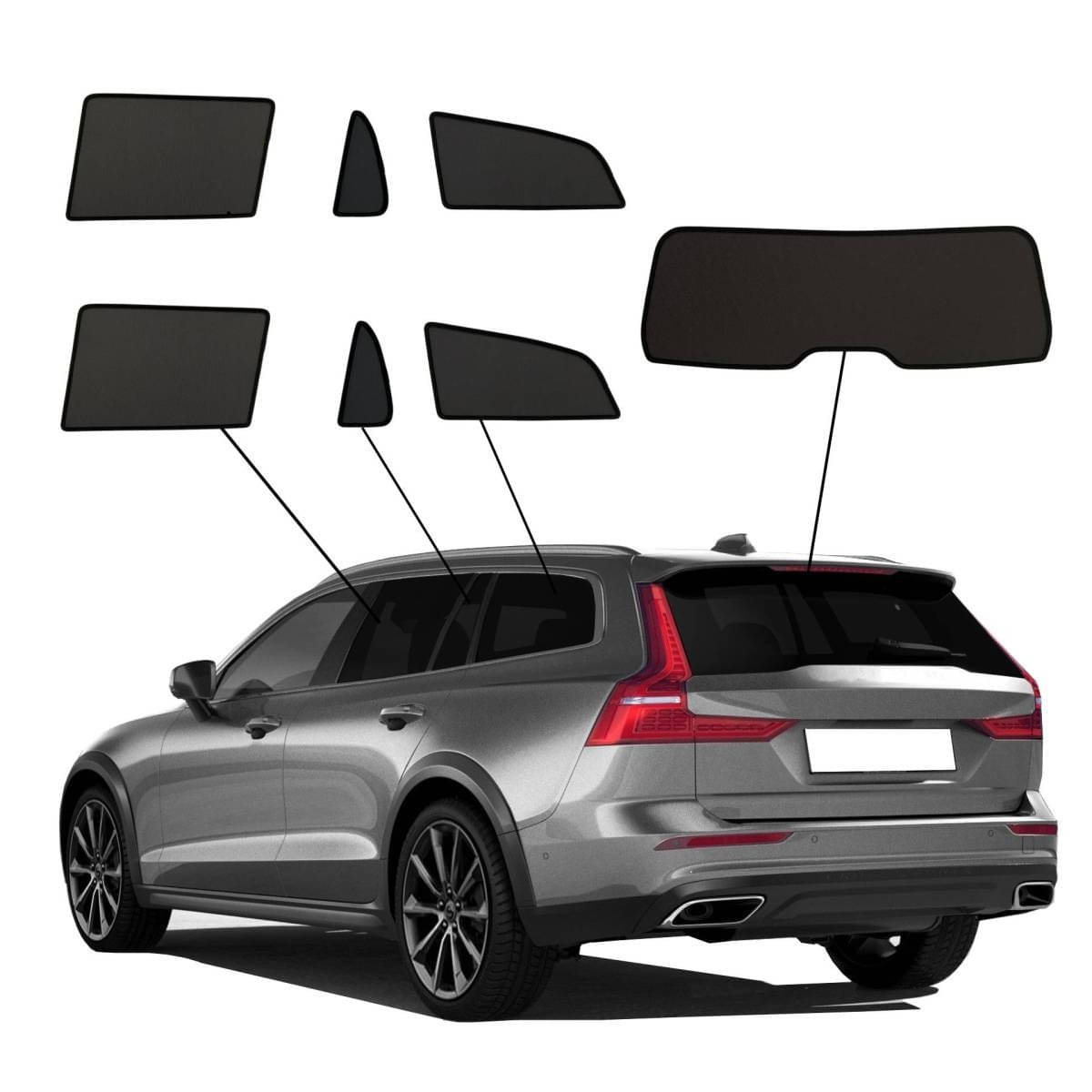 WINDESA SunClip Sonnenschutz - Sichtschutz Volvo V60 ab Bj. 2018 Set ABC - sun-10461abc