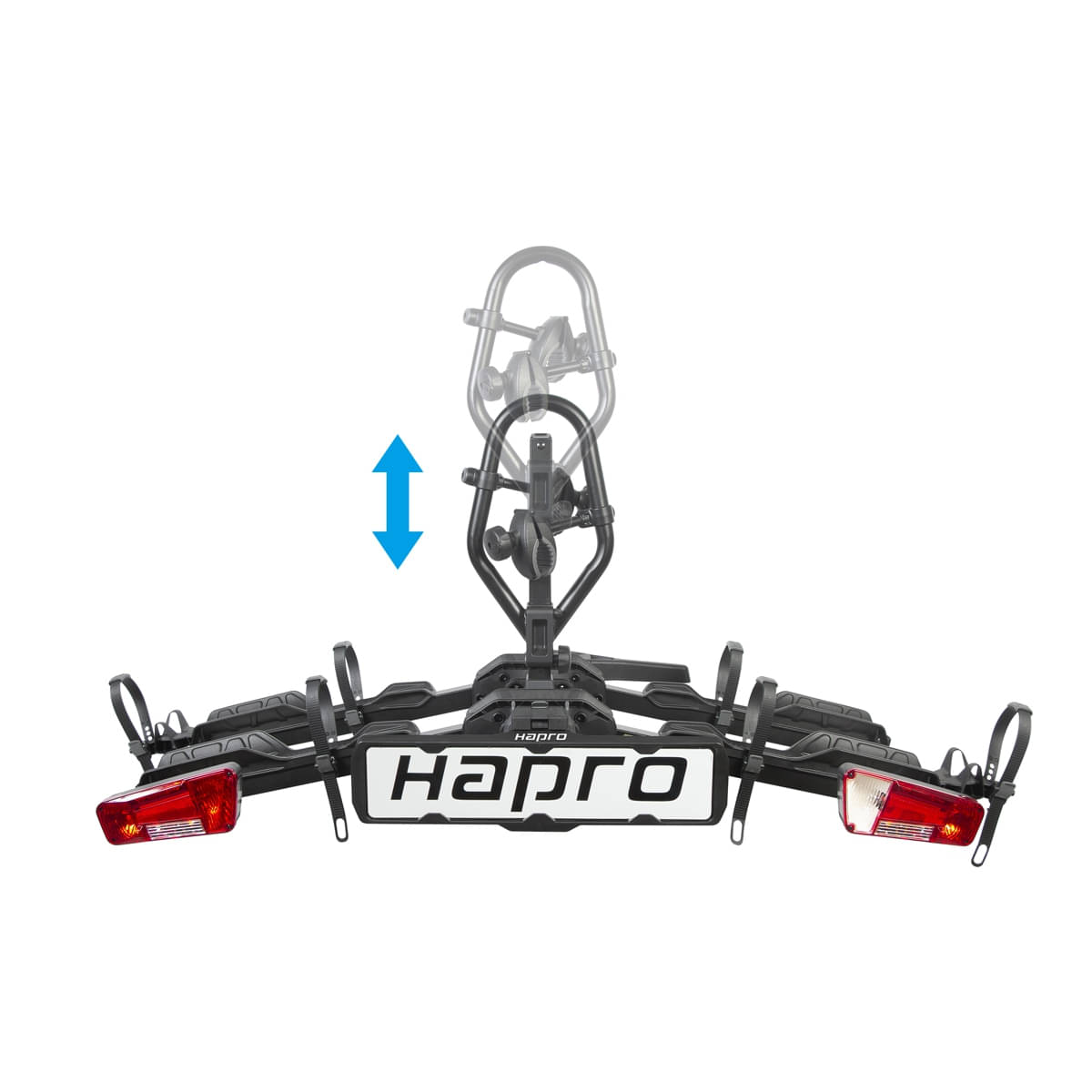 Hapro Atlas Premium Xfold II 2.0 Fahrradtraeger faltbar 2 Fahrraeder 34717 fuer 3 Raeder 2-1