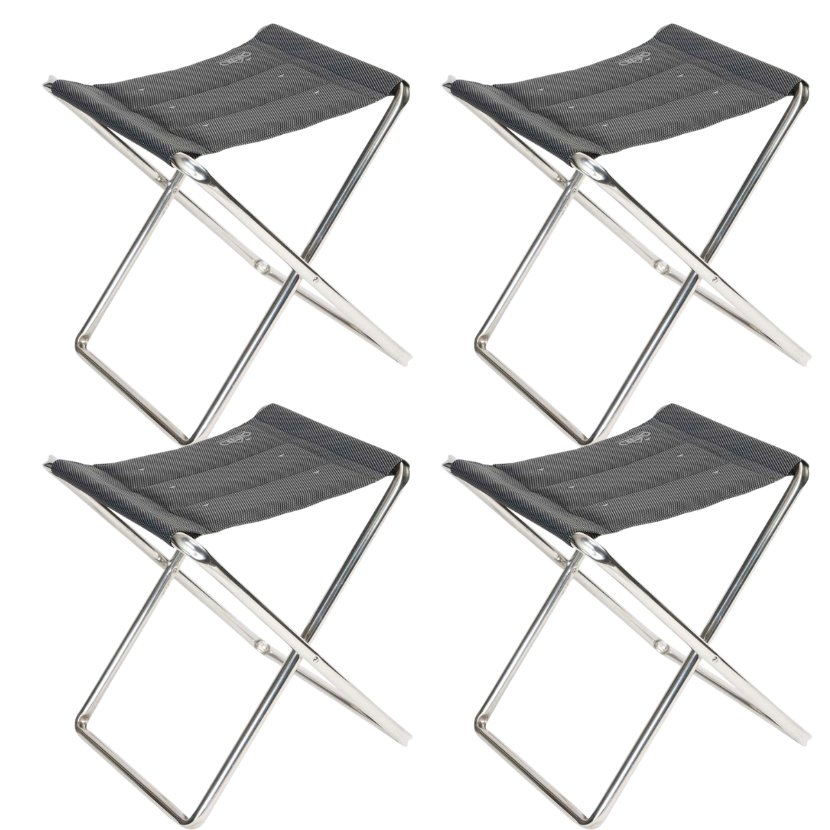 CRESPO Hocker Deluxe AL-302-DL grau 4er-Set - 1148071