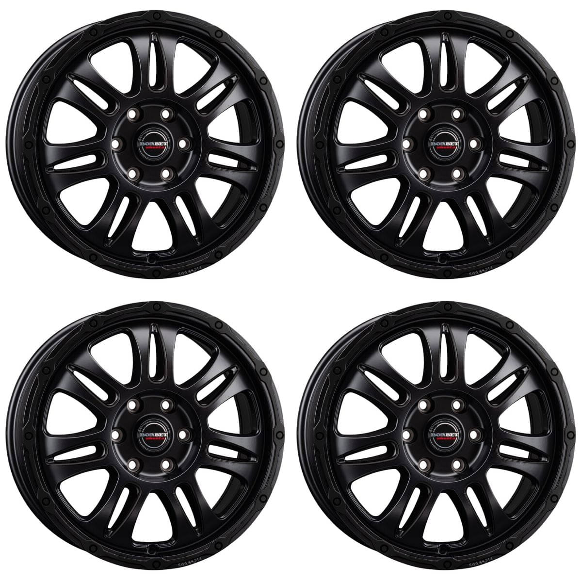 BORBET Alufelge CW8 black matt 18 Zoll fuer MB Sprinter - VW Crafter 4er-Set - CW8 80848130684-1BM