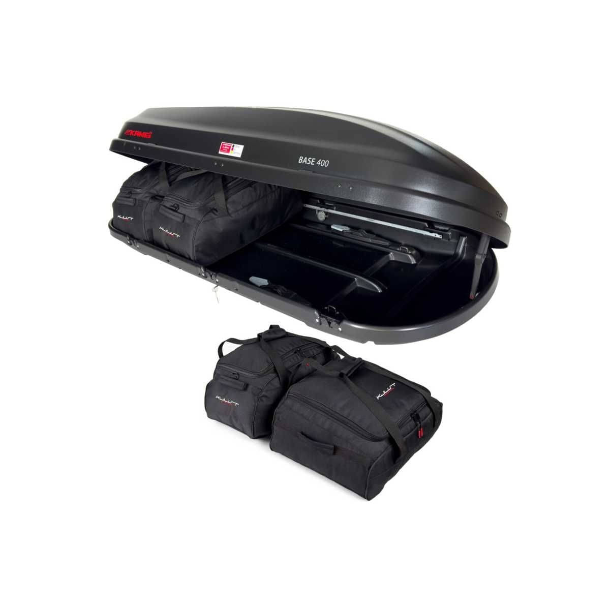 KJUST Dachboxen Taschen Set fuer Dachbox KAMEI BASE 400 4er-Set - 13130