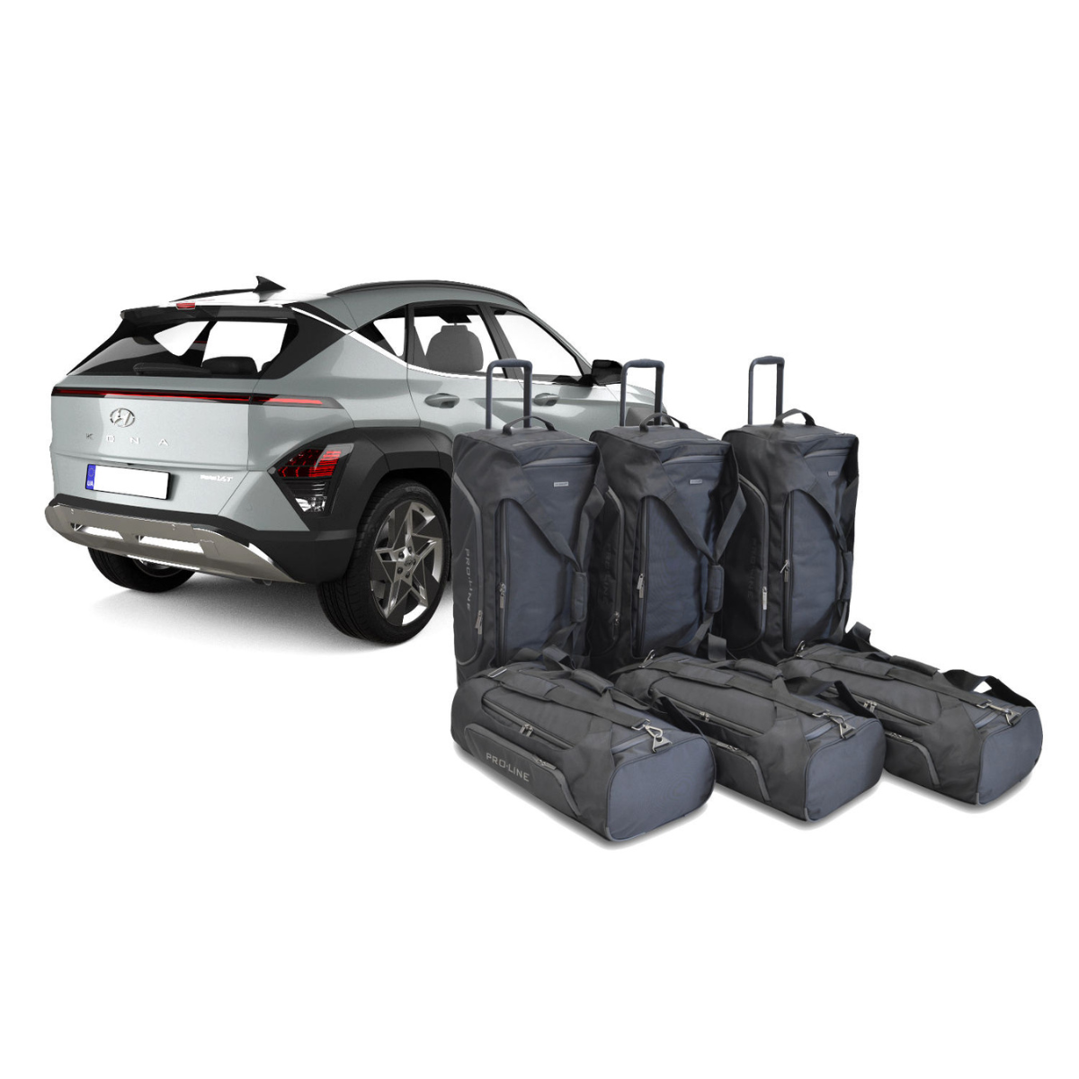 Car Bags Pro-Line H12101SP Hyundai Kona Bj- 23- heute Reisetaschen Set- Auf Ihr Auto massgeschneidert- Das Original
