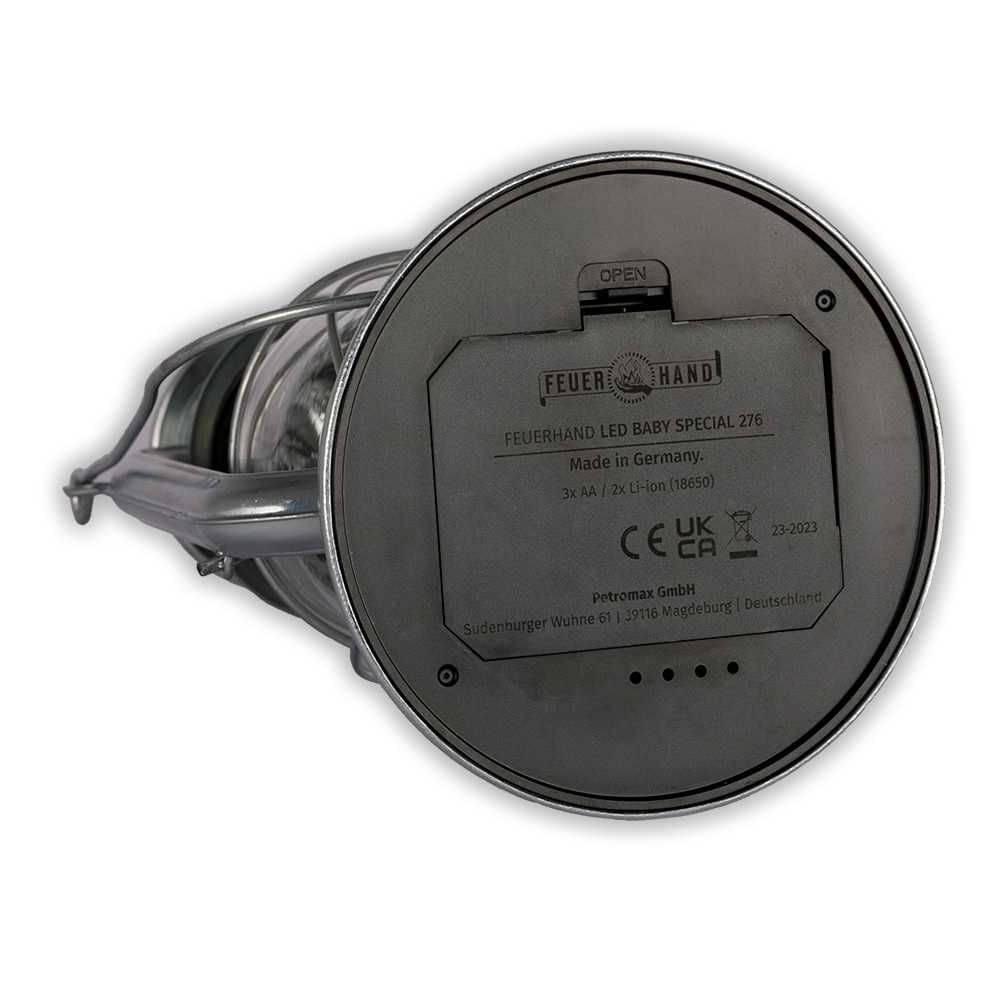 FEUERHAND LED Laterne Baby Special 276 Zinc Plated 276-LED-ZINC