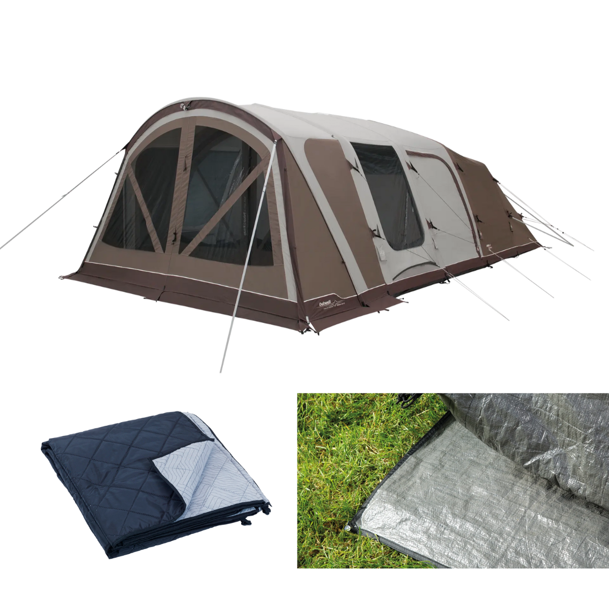 Outwell aufblasbares Familienzelt Alabama 6 Air TC inkl. Teppich und Unterlage - 111532