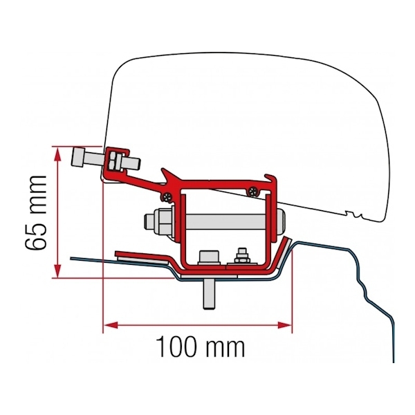 Markise FIAMMA F40 Van 270 cm Deep black inkl. Adapter RENAULT TRAFIC L1 ab Modelljahr 2014