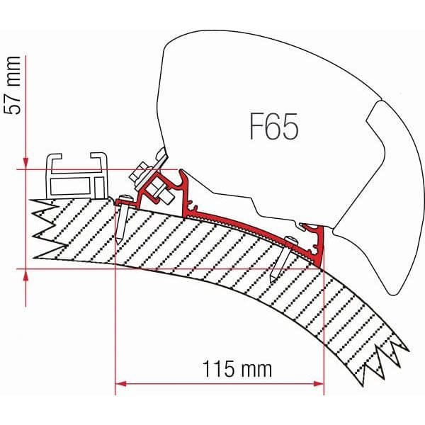 FIAMMA Adapter Carthago Chic 400 fuer Markise F80 98655-736