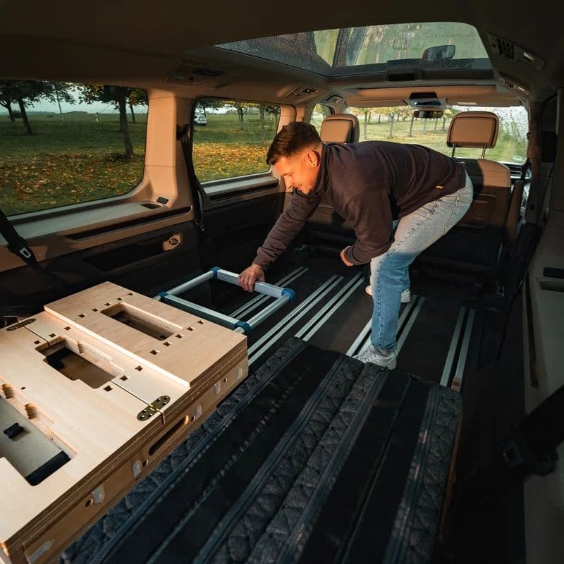 BOXIO - RACK Modulares Campingbett inkl. Fuss-Set- Bundle XS - BOX-BED-BUNDLE-XS