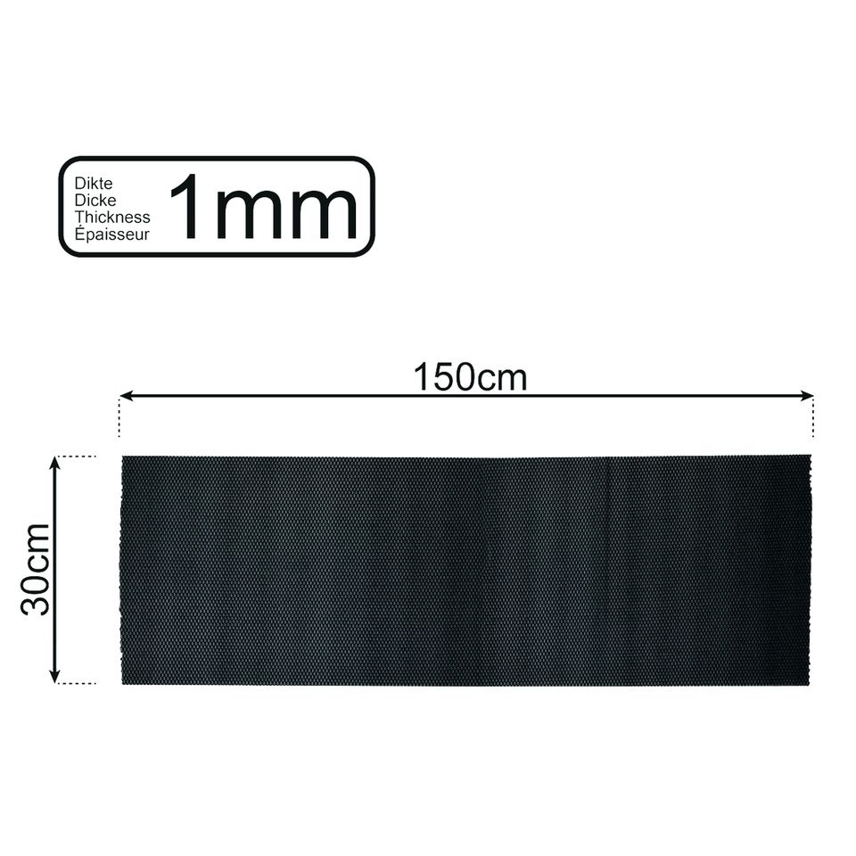 ProPlus Antirutschmatte 1 mm 150 x 30 cm Schwarz - 750576