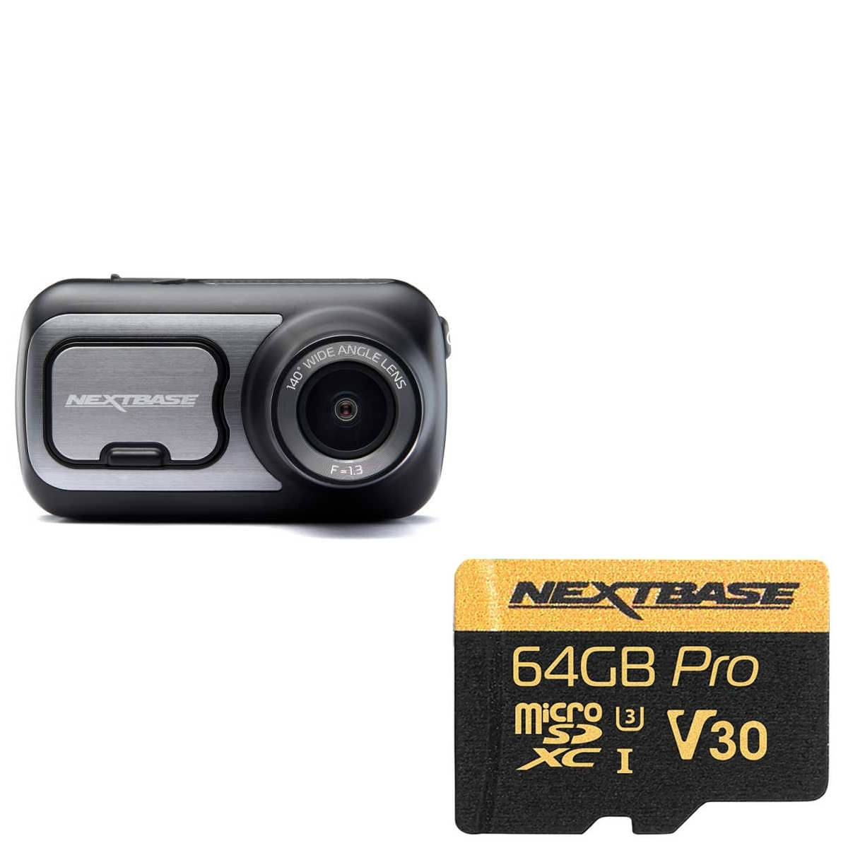 NEXTBASE Serie 2 522GW DashCam und 64 GB U3 microSD-Karte im Set