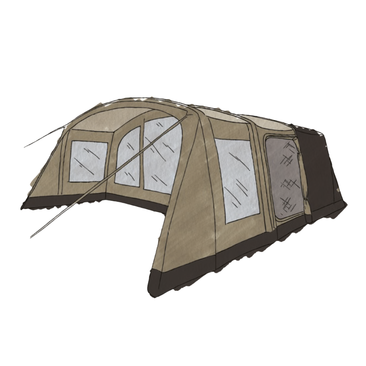 KAMPA aufblasbares Familienzelt Rockcliffe 06 Air TC - 9120002485