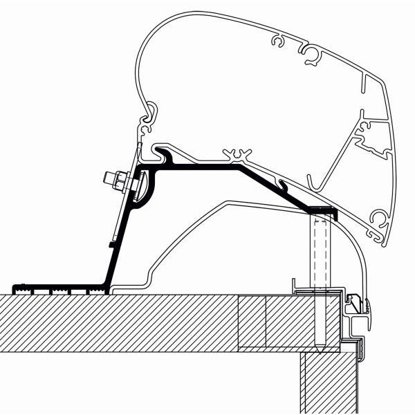 THULE Adapter Hobby Caravan ab Modelljahr 2014 fuer Markise 6300 306948