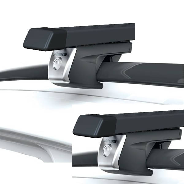 Dachträger Mitsubishi Pajero SUV 07- Reling ATERA RT Stahl Atera Dachtraeger fuer MITSUBISHI Pajero 5-Tuerer SUV 2007→ Dachreling- Fuer Fahrzeuge mit klassischer- offener Dachreling-