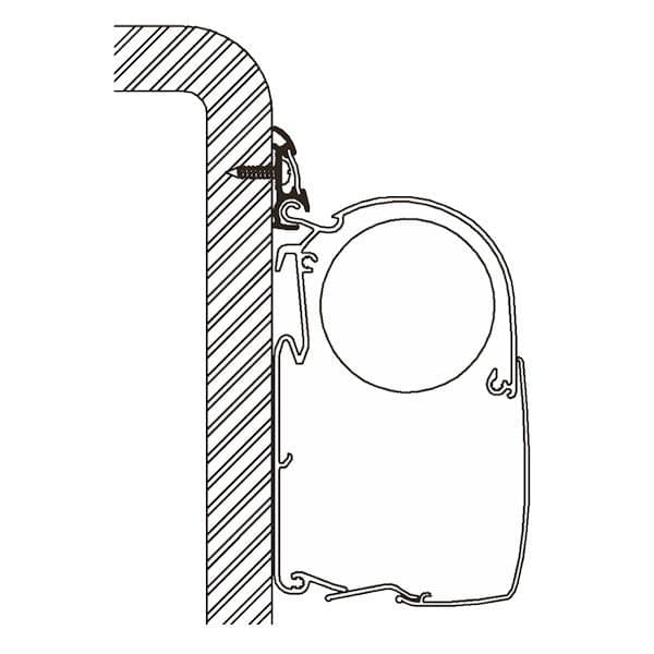 THULE Adapter Luxus Kederleistenprofil 600 cm fuer Markise 5200 8000 307922