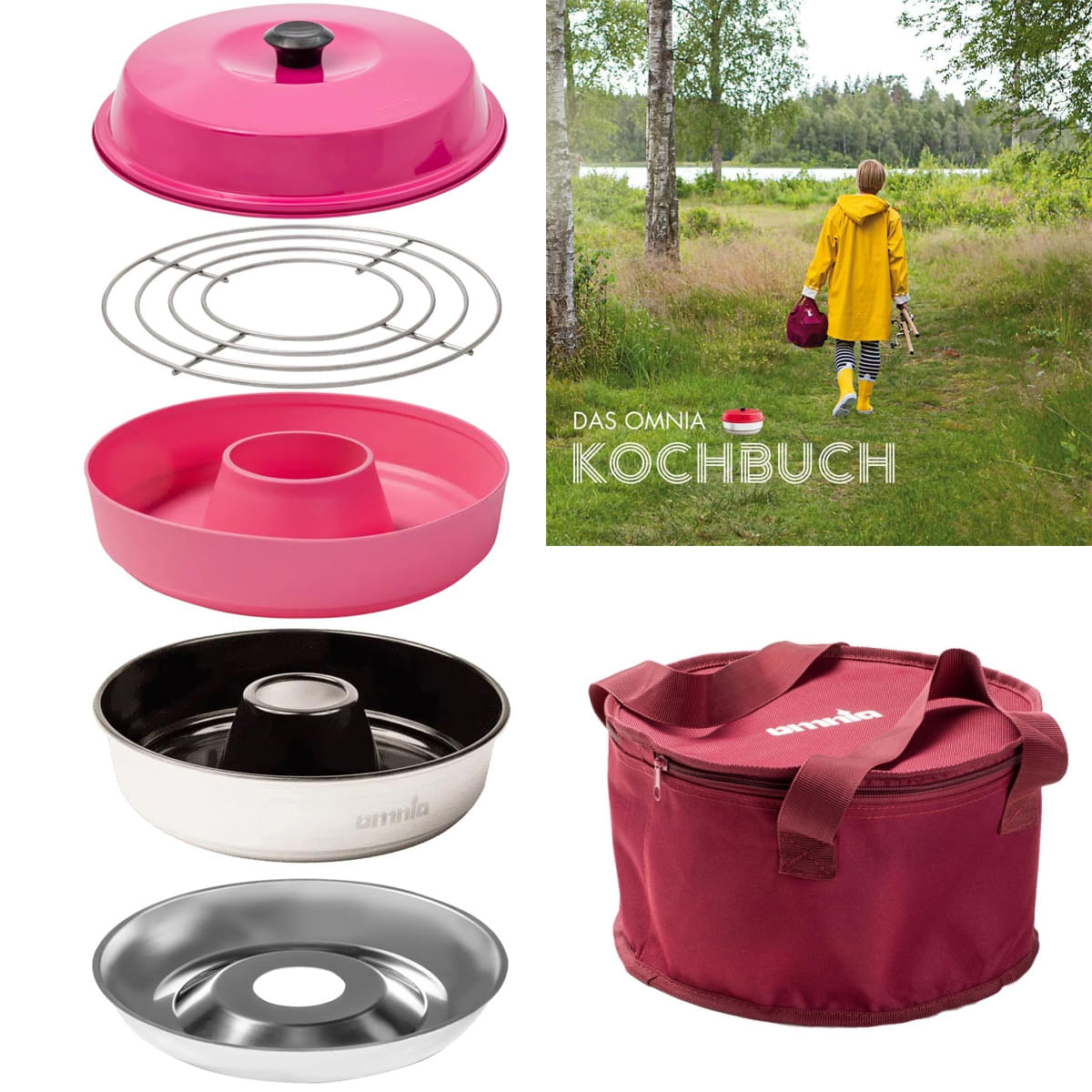 Omnia Backofen Set 5.0 rosa - Omnia Artikelnummern- 1030 1105 1513 1310 1104 1401 1362