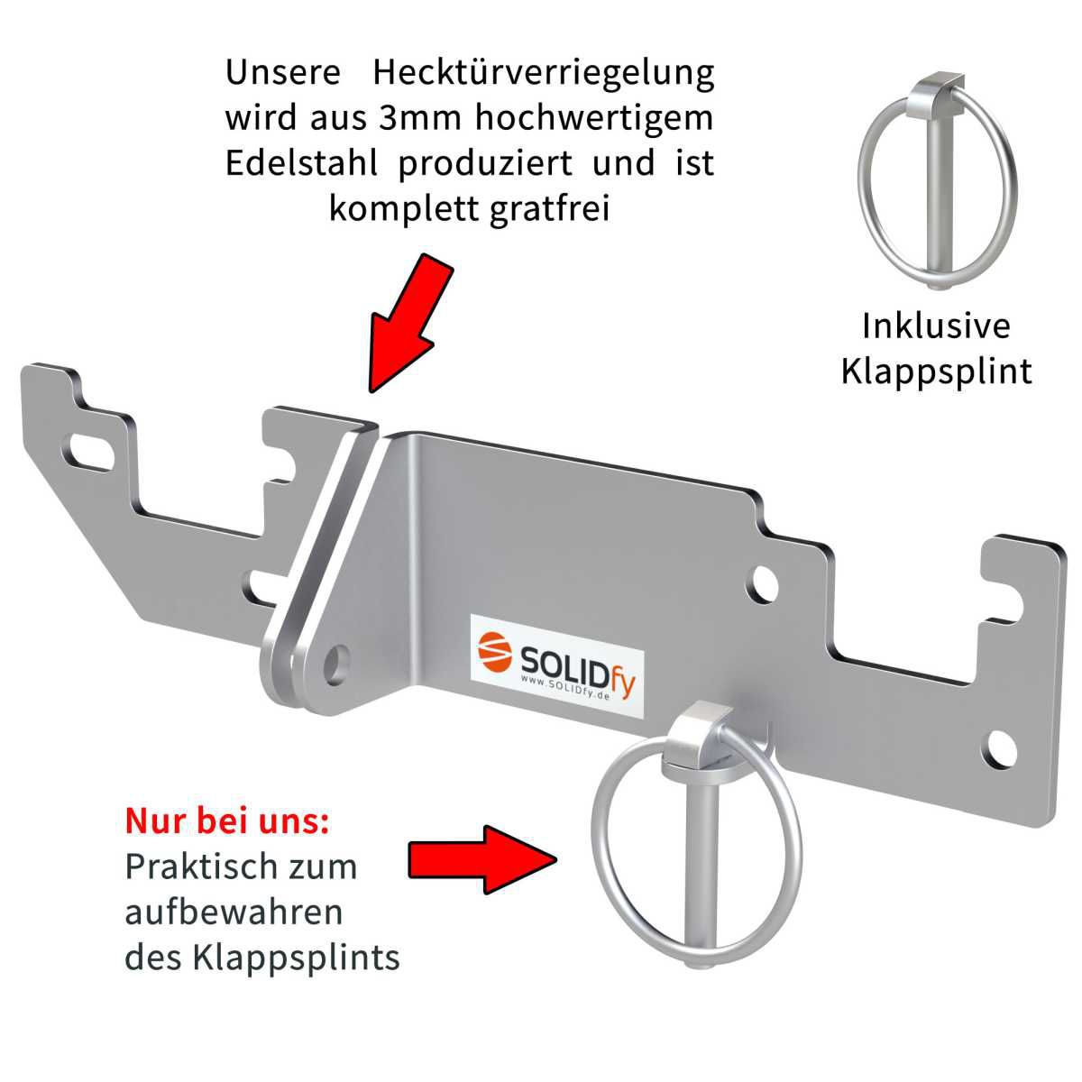 SOLIDFY Prick Stop Hecktuerverriegelung fuer H3 Dach