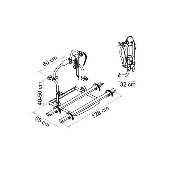 FIAMMA Carry Bike CL Fahrradträger für 2 Fahrräder - geprüfte Retoure Fahrradtraeger FIAMMA Carry Bike CL fuer 2 Fahrraeder