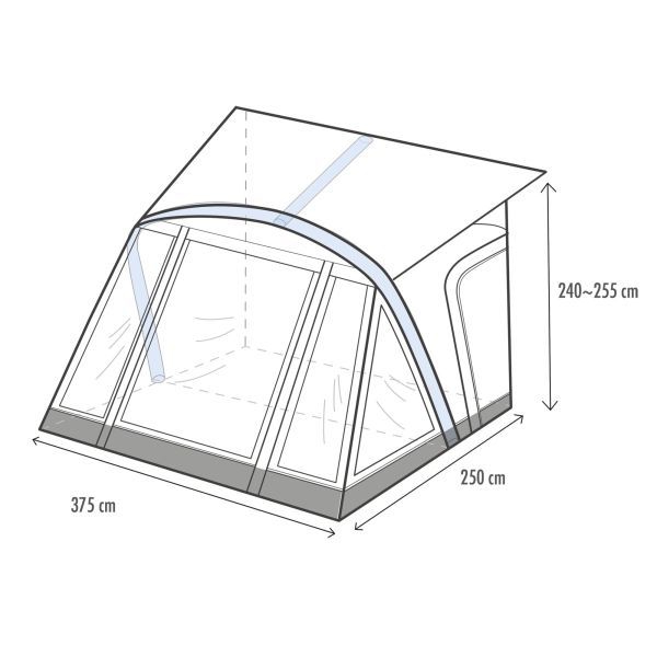 WESTFIELD Airtube Teilzelt DORADO XL 375 x 250 cm - 12102041300000