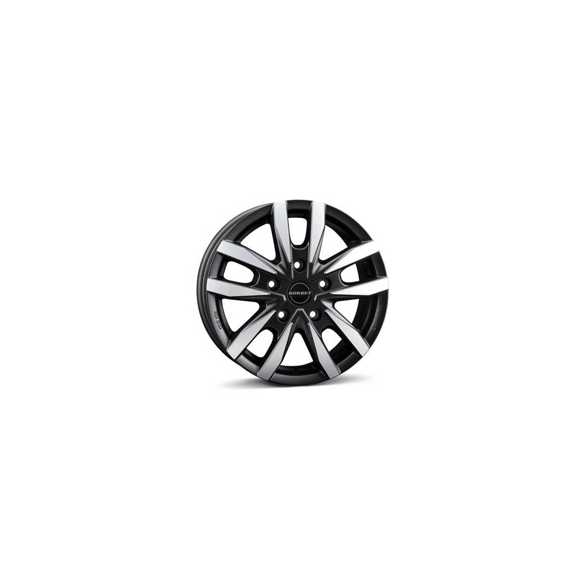 BORBET Alufelge CW5 black polished matt 16 Zoll fuer Fiat Ducato Heavy ab 07-2006 - CW5 60668130578-1BPM-T