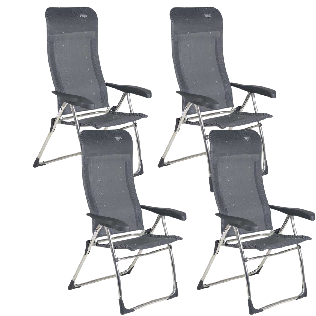CRESPO Campingstuhl Classic AL/215 anthrazit 4er-Set CRESPO Campingstuhl Classic AL-215 anthrazit 4er-Set - 1148043