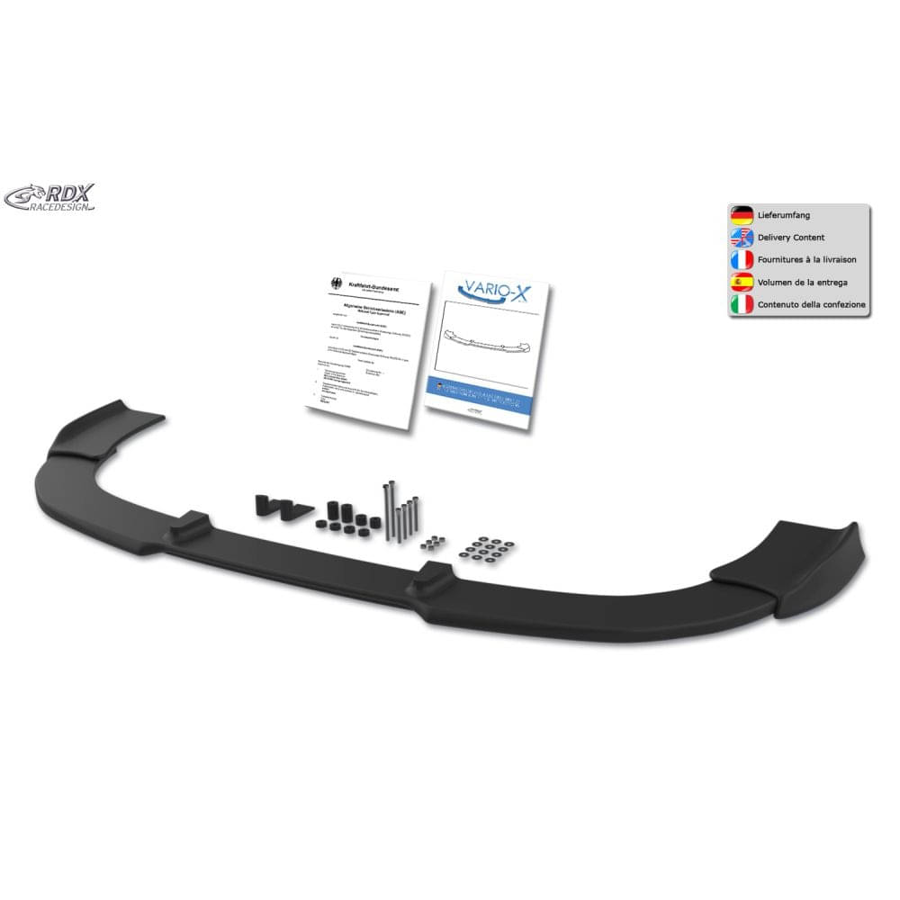 RDX Frontspoiler Frontlippe VARIO-X fuer CITROEN Berlingo 7 - PEUGEOT Partner 7 ab Bj. 2015 - RDFAVX30459