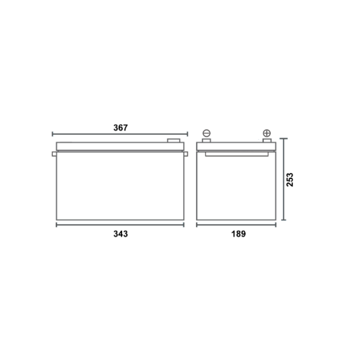 BULLTRON Lithium-Batterie POLAR 300Ah 12V inkl. BMS 200A Dauerstrom - App - LI300B200-12-P