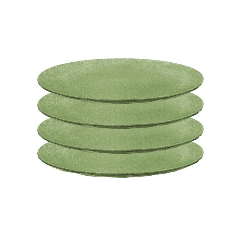 KOZIOL Essteller CLUB nature leaf green ø 26 cm 4er-Set - 8638703