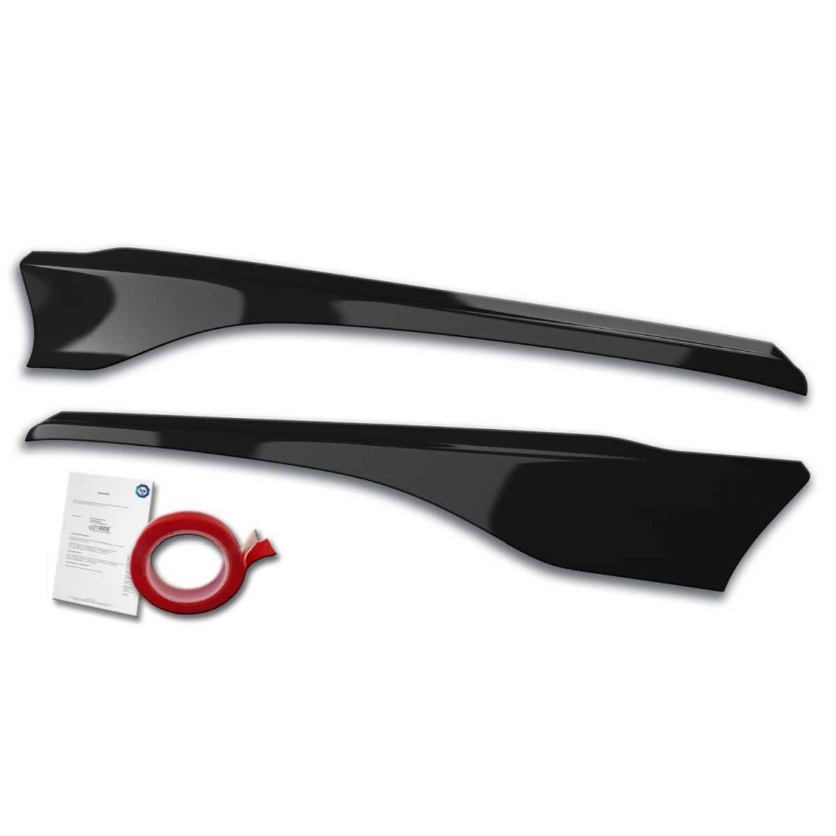 RDX Racedesign Scheinwerferblenden fuer FORD Transit Custom - Tourneo Custom -2018-2023- Boeser Blick SCHWARZ GLAeNZEND - RDSB157-GZD