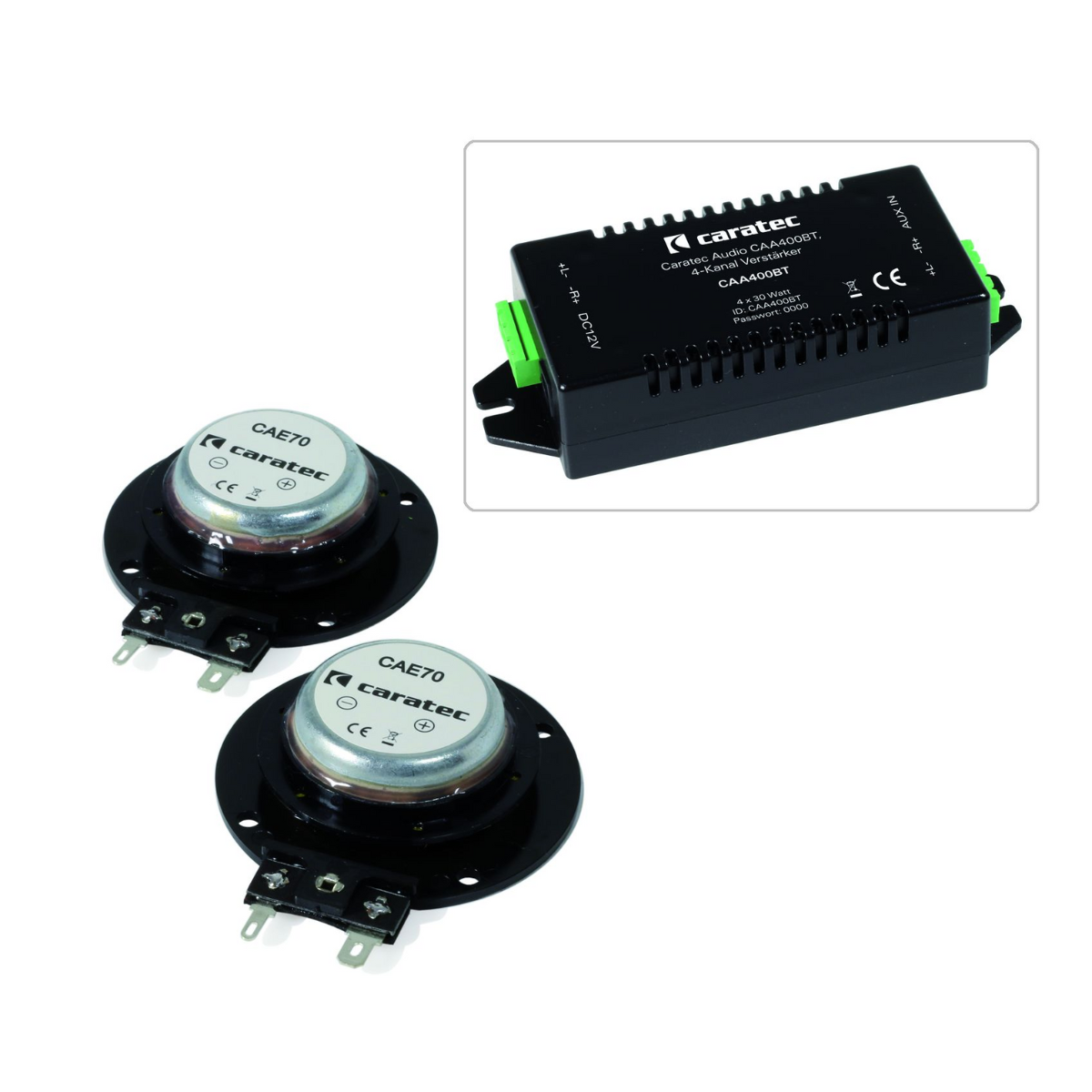 CARATEC Audio CAS101BT Bluetooth Verstaerker-Set - CAS101BT