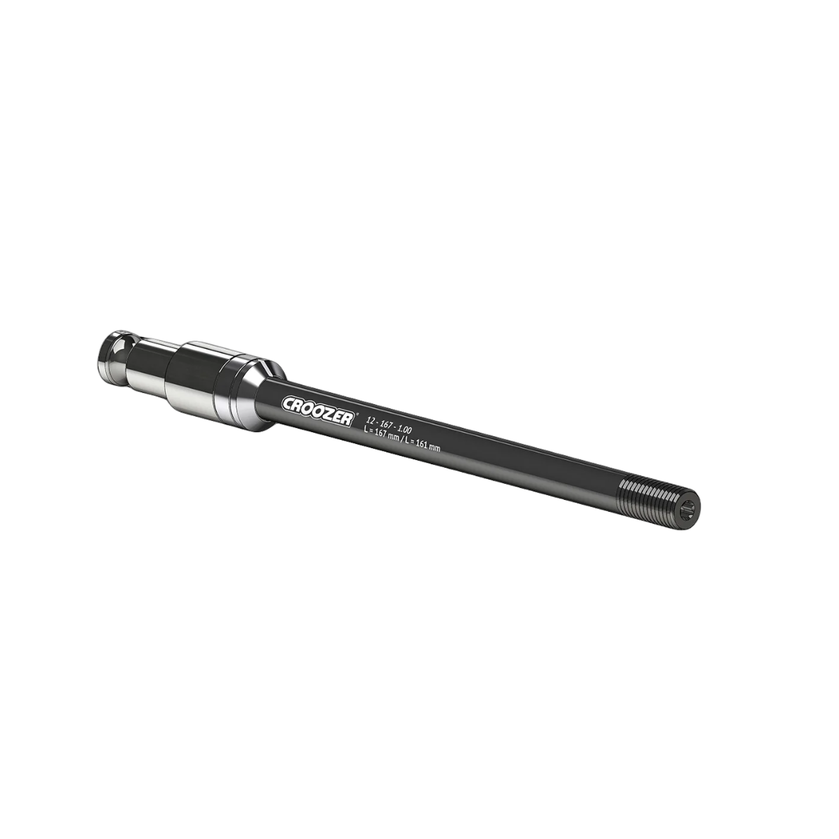 CROOZER Steckachskupplung Gewindesteigung 1.00 - Laenge 161-167 mm- 20 mm Sockel - 122501918