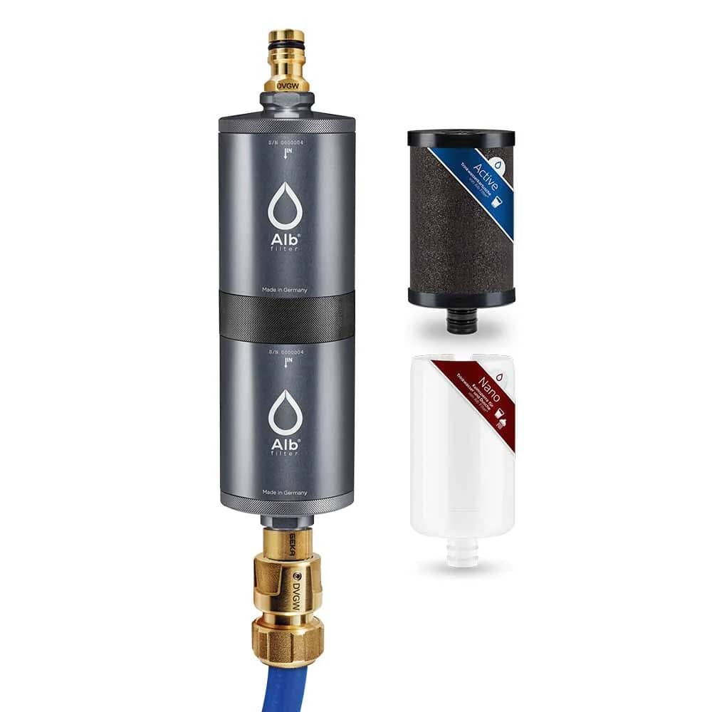 ALB Filter Mobil FUSION Active-Nano Trinkwasserfilter Camping-Set mit Koffer Titan AR1519-002