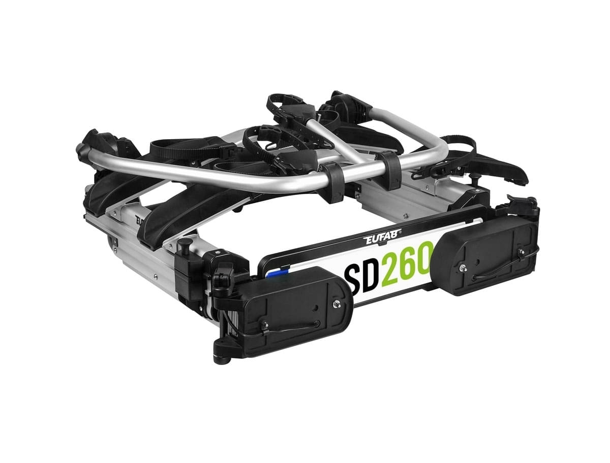 EUFAB SD260 Fahrradtraeger fuer 2 Raeder Hecktueren inkl. Heckbox - 11654 11651