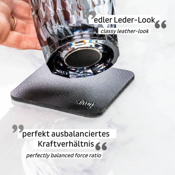 SILWY Magnet Kunststoffglaeser TUMBLER -2er Set- Hightech grey KO-WH-G-2