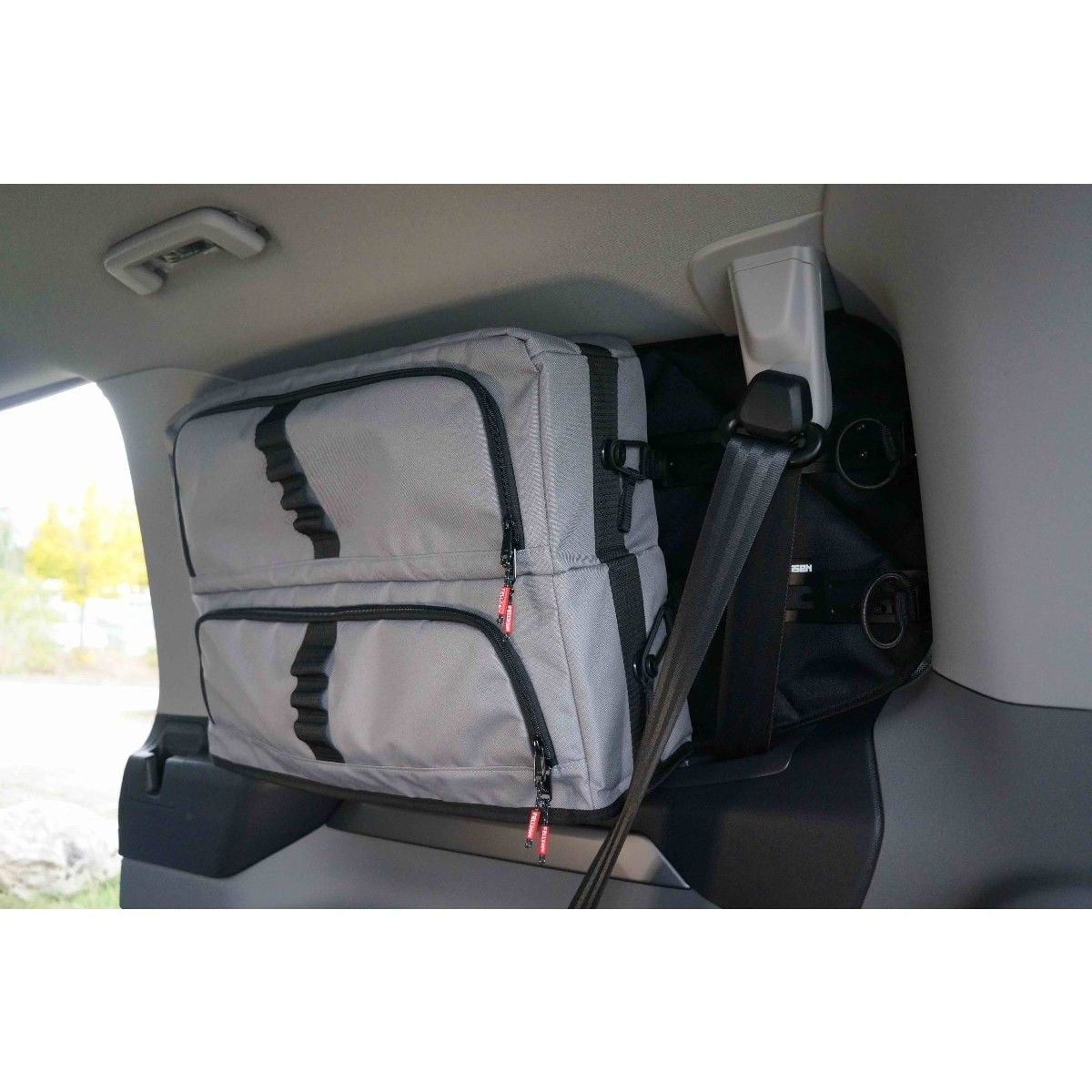 Fenstertaschen-Set FELLEISEN 1x V710-Tasche fuer Ford Tourneo Custom V710 - VW T7 Transporter mit Gurt- Fahrerseite- Hellgrau- ohne Thermomatte TST 0102 32